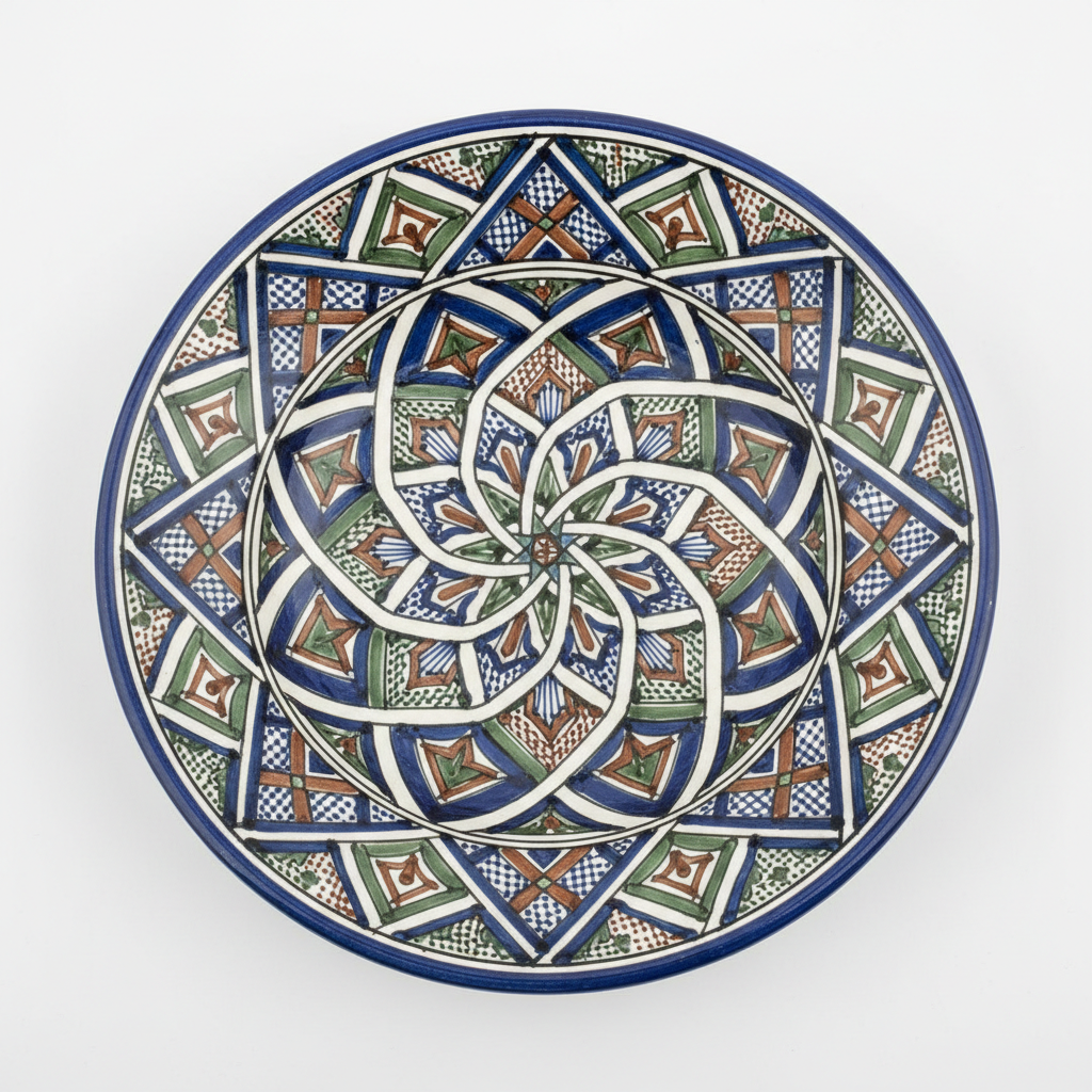 Assiette décorative en céramique marocaine